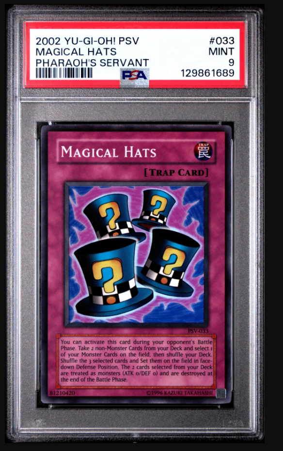 2002 YU-GI-OH! PSV Magical Hats Pharaoh's Servant PSA 9