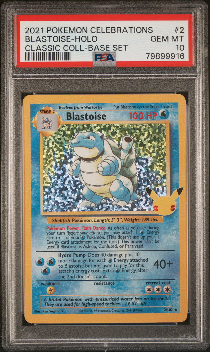 2021 Pokemon Celebrations Blastoise and Venusaure PSA 10