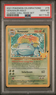 2021 Pokemon Celebrations Blastoise and Venusaure PSA 10