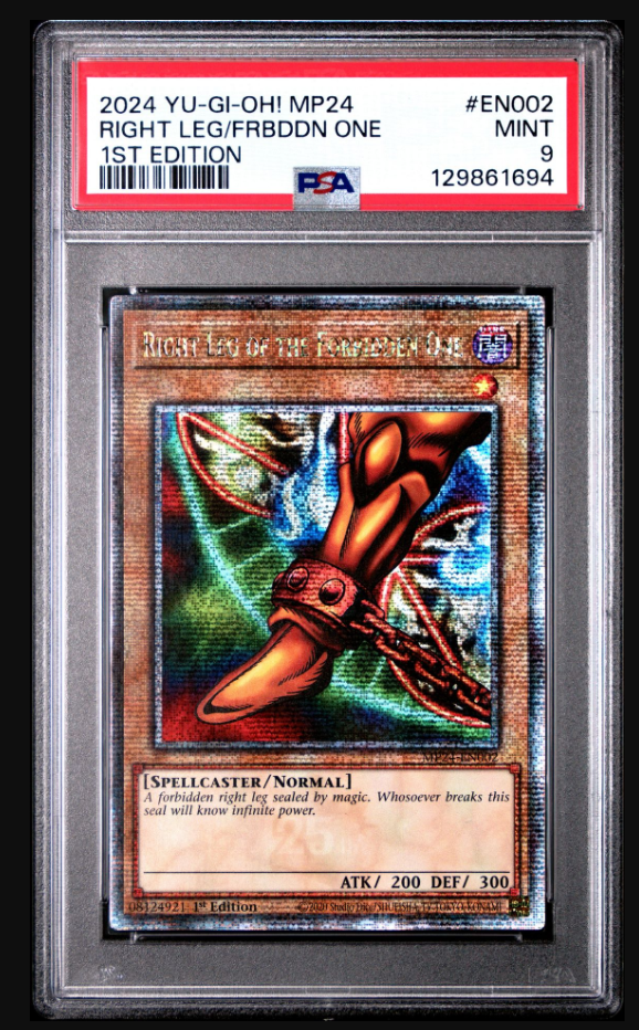 Yu-Gi-Oh! Exodia The Forbidden One Right Leg PSA 9 2024