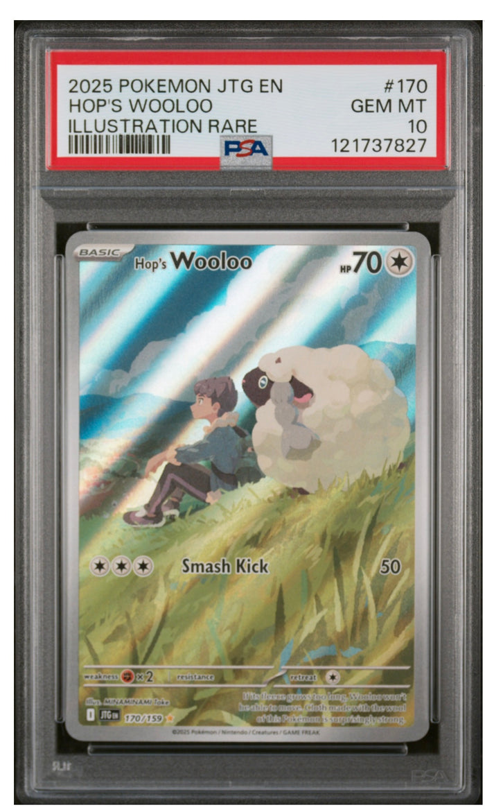 2025 POKEMON JTG EN-JOURNEY TOGETHER #170 HOP'S WOOLOO ILLUSTRATION RARE PSA 10