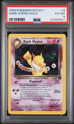 2000 POKEMON ROCKET #9 DARK HYPNO-HOLO PSA 6
