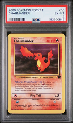 2000 POKEMON ROCKET #50 CHARMANDER PSA 6