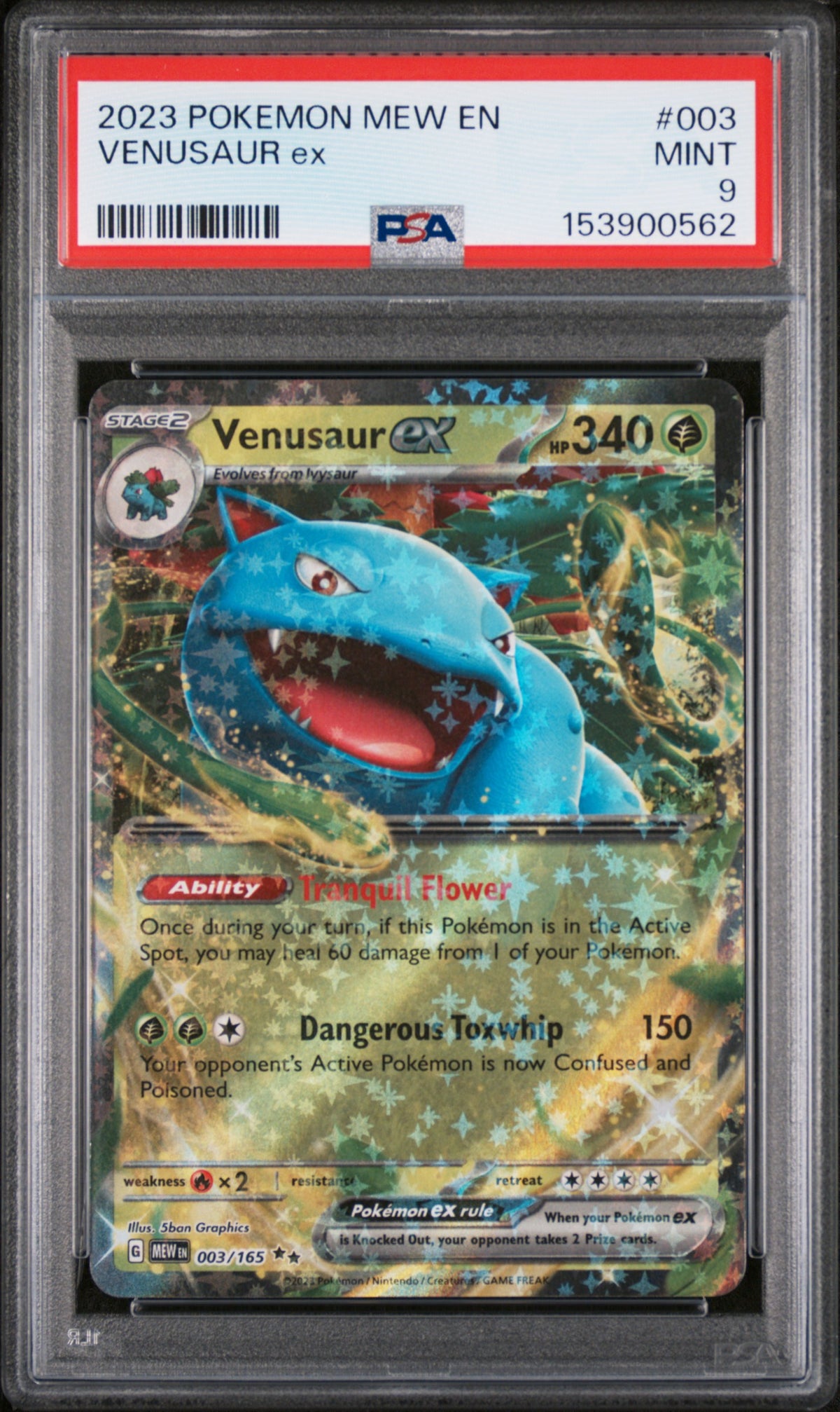 2023 POKEMON MEW EN-151 #003 VENUSAUR EX PSA 9