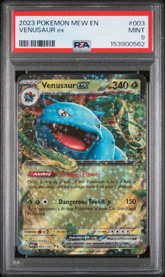 2023 POKEMON MEW EN-151 #003 VENUSAUR EX PSA 9