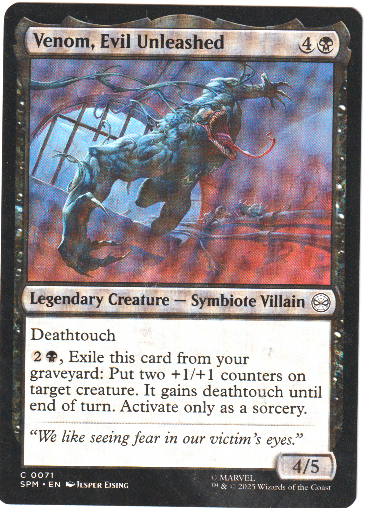 Venom, Evil Unleashed Magic The Gathering Spiderman