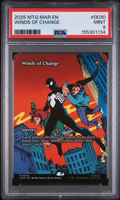 2025 MAGIC THE GATHERING MARVEL'S SPIDER-MAN: SOURCE MATERIAL 0030 WINDS OF CHANGE - PSA 9